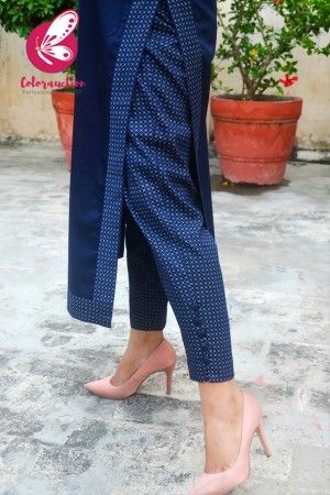 Shawl Tutorial, Women Trousers Design, Cotton Pants Women, Simple Kurti, Salwar Pants, Kurti Sets, Kurti Sleeves Design, Womens Pants Design, Churidar Designs