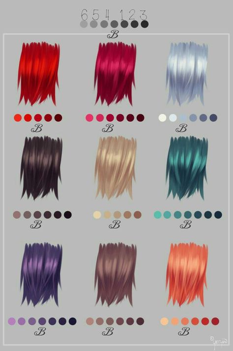 Hair Colour Trends, Pelo Anime, Colour Trends, Skin Color Palette, Palette Art, Digital Art Beginner, Gambar Figur, Hair Colours, Color Palette Design