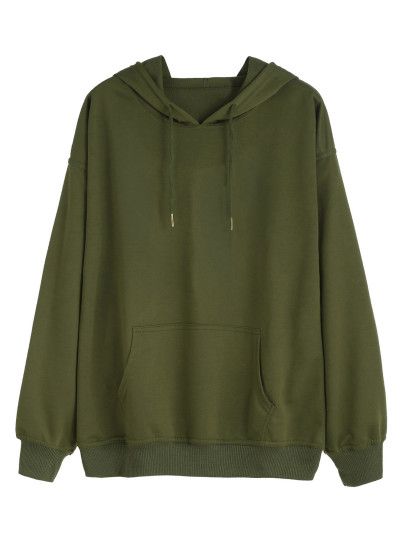 Shop Army Green Drawstring Pocket Hooded Sweatshirt online. SheIn offers Army Green Drawstring Pocket Hooded Sweatshirt & more to fit your fashionable needs. Army Green Hoodie, Military Green Shirt, Olive Hoodie, Olive Green Hoodie, Cut Up Shirts, Green Long Sleeve Shirt, Green Pullover, Hoodies Sweaters, Army Green Jacket