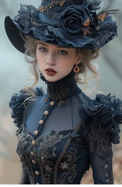 Steampunk Fashion Women, Beauty Self Care, Victorian Era Dresses, Mode Steampunk, Steampunk Aesthetic, Victorian Hats, Fantasy Dresses, Victorian Steampunk, Steampunk Costume