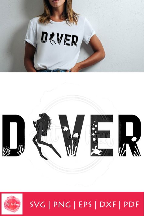 Scuba Diver Tattoo, Scuba Diving Art, Female Diver, Diver Tattoo, Beach Boutique, T Shirt Design Vector, Manta Ray, Smart Things, Scuba Diver