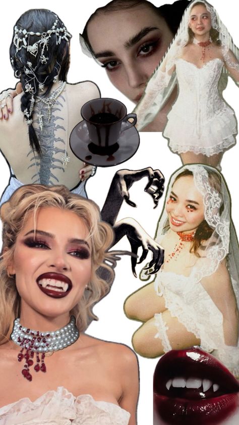 Halloween costume moodboard Vampire Bride, Bride Costume, Vampire Costume, Costume Inspo, Halloween Costume, Halloween Costumes, Prom, Halloween