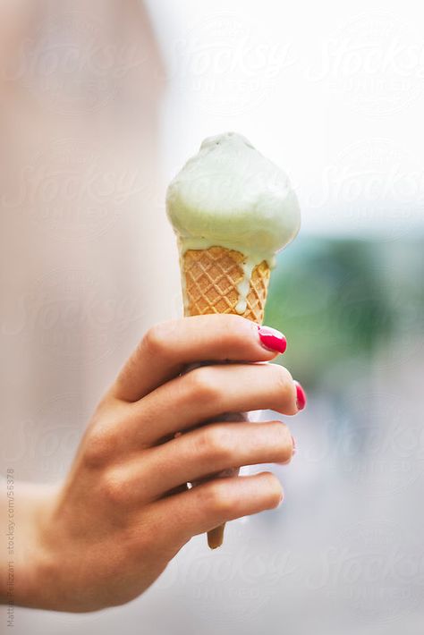 Holding an Ice Cream Cone Ice Cream Cone Drawing, Holding Ice Cream, Ice Scream, Hand Reference, Ice Cream Parlor, Styled Stock Photos, Ice Cream Truck, Poses References, Hand Holding