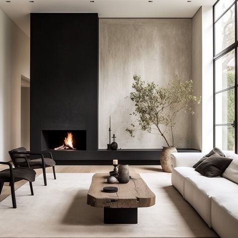 Looking for the perfect fireplace design for your room's focal point? We're sharing the 12+ most stunning fireplace ideas, plaster fireplaces and modern fireplace surrounds, as well as fireplace ideas for your living room, bedroom and more! Plus, grab our FREE DESIGN LIST while you're on our website!  #fireplaceideaslivingroommodern #bedroomfireplaceideas #interiordesigninspiration #fireplacesurroundideas #modernfarmhouse #plasterfireplace #cozymodernstyle #livingroominspiration #cozylivingrooms Minimalist Room Design, Muebles Living, Interior Minimalista, Contemporary Fireplace, Minimalist Room, Home Fireplace, Modern Fireplace, Decoration Inspiration, Fireplace Design