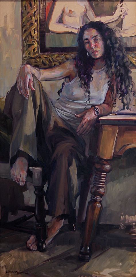 Gabriel Mark Lipper - Martique Wow Art, Ap Art, Painting Art Projects, Art Studies, A Chair, Art Plastique, Figure Painting, Figurative Art, Portrait Art