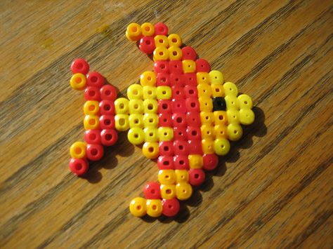 Perler Beads Angel Fish by Kid's Birthday Parties, via Flickr Paper Beads Template, Pixel Beads, Perler Ideas, Beaded Angels, Pony Bead Patterns, Hama Beads Design, Hama Bead, Bead Board, Vbs Crafts