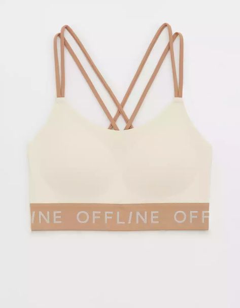 OFFLINE By Aerie Goals Logo Strappy Sports Bra Bra Collection, Aerie Bras, Offline By Aerie, Strappy Bra, Casual Preppy Outfits, Strappy Sports Bras, Mens Outfitters, Preppy Outfits, Christmas Wishes