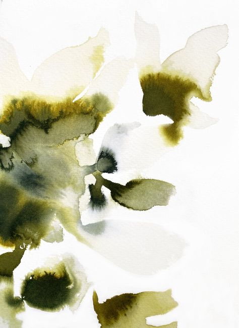 Abstract Watercolor Flowers, Neutral Gallery Wall, Abstract Watercolor Flower, Painting Courses, Prints Abstract, Watercolor Prints, Watercolor Inspiration, Art Print Set, Abstract Watercolor