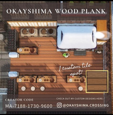 Acnh Paths Designs Planks, Animal Crossing Wooden Planks Code, Acnh Plank Path Designs, Animal Crossing Wooden Planks, Chloe Animal, Acnh Builds, Wood Floor Pattern, Wood Plank Tile, Acnh Paths