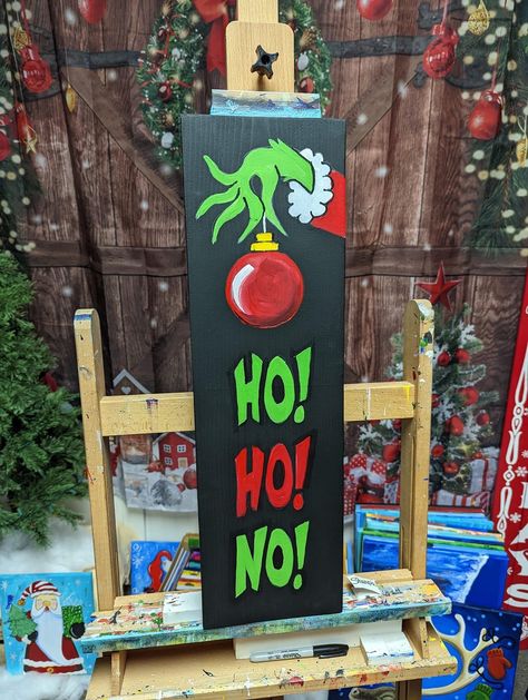 Grinch Christmas Signs Diy, Wooden Christmas Signs Diy Grinch, Grinch Wood Christmas Tree, The Grinch Signs Diy, Diy Grinch Porch Sign, Merry Grinchmas Porch Sign, Wood Grinch Tree, Grinch Door Leaner, Grinch Welcome Board