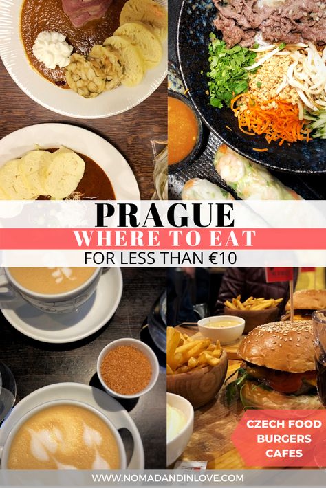 Traveling to Prague? Find out where to eat good food for a good price! From authentic Czech cuisine, the best coffee, best Vietnamese food, the best burgers to the best breakfast spots. Includes tips and places to eat on a budget. Explore Prague like a local with our comprehensive travel tips.  #prague #czechrepublic #budget #europe #travel #free #thingstodo #cheapest #restaurants #food #tips Prague Restaurants, Prague Travel Guide, Prague Food, Eat On A Budget, Burger Places, Visit Prague, Ramen Restaurant, Homemade Lasagna, Prague Travel