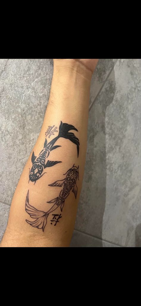 Atla Inspired Tattoo, Fire Bender Tattoo, Raava And Vaatu, Avatar The Last Airbender Tattoo, Tui And La, Coy Fish Tattoos, Atla Tattoo, Ab Tattoo, Avatar Tattoo