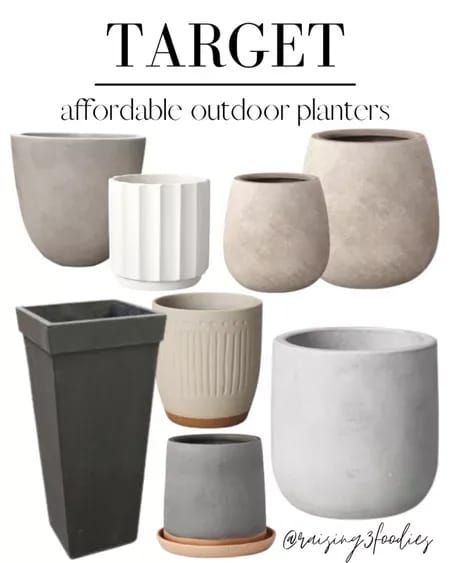 Target affordable outdoor planters for you front porch or patio! Front Porch Planters, Porch Outdoor, Faux Candles, Porch Planters, Garden Hacks, Small Porches, Outdoor Pots, Well Decor, Types Of Furniture