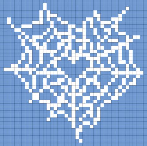 Get Inspired with These Unique Crochet Grid Patterns Graph Art Design, Heart Tapestry Crochet Pattern, Spiderweb Pixel Art, Pixel Art Shapes, Grid Art Crochet, Crochet Grids Patterns, Jellyfish Pixel Art Grid, Tapestry Pixel Art, Spider Web Pixel Art