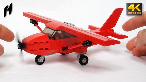 Lego Cessna 172 (MOC - 4K) | par hajdekr Lego Plane Ideas, Lego Airplane, Lego Plans, Lego Airport, Lego 5, Lego Display Ideas, Trend Photography, Lego Baby, Lego Plane