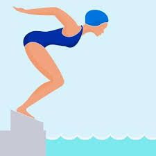 Swimming Drawing Easy, Swimmer Illustration, Picture Knitting, Swimming Pool Cake, Breaststroke Swimming, Pool Cake, Female Swimmers, Painting Materials, Spring Games