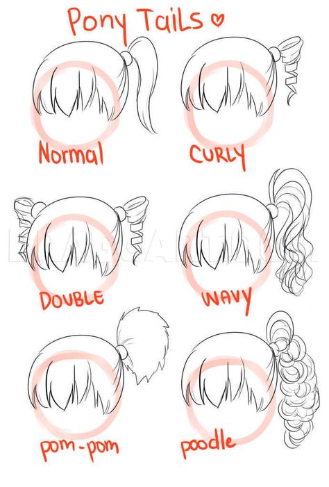 Hair Angles, Drawing Ponytail, Curly Drawing, Angles Drawing, Short Drawing, Ponytail Drawing, Male Drawing, Hair Cartoon, Pelo Anime