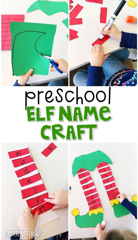 Preschool Elves, School Diy Ideas, Preschool Christmas Activities, Elf Crafts, Christmas Lesson, December Activities, December Crafts, Elf Activities, Preschool Christmas Crafts