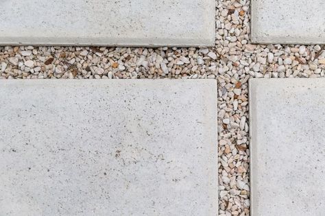 Types Of Concrete Patios, Types Of Patio Flooring, Large Patio Paver Ideas, Patio Surface Ideas, Patio Surfaces, Driveway Paving Stones, Pebble Patio, Paving Stone Patio, Backyard Plans