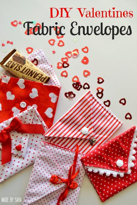 Valentine Envelopes, Fabric Envelopes, Valentine Fabric, Valentines Envelopes, Envelope Tutorial, Fabric Envelope, Writing Letters, Valentine Projects, My Funny Valentine