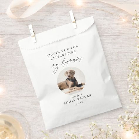 Doggie Bag Dog Thank You Wedding Favor Bags Dog Wedding Favors, Pet Wedding Photos, Wedding Pets, Thanks For Coming, Wedding Favor Bags, Dog Bag, Welcome To Our Wedding, Dog Wedding, Art Deco Wedding