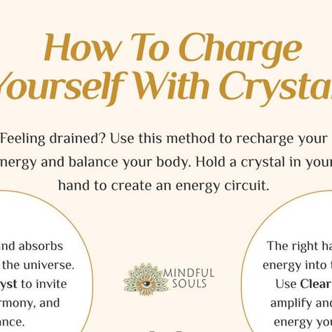 MINDFULSOULS ∣ Spiritual shop on Instagram: "Feeling drained? 😮‍💨👇️⁠
Here's a simple yet powerful way to recharge your body and mind using crystals ✨️⁠
⁠
Take a moment, hold your favorite crystals, and let their energy flow through you, balancing what you receive and release 🧘‍♀️⁠
⁠
Have you tried this method before? Comment below! 🔮⁠
⁠
⤴ Shop Link in Bio: Crystal Collection ⤴⁣ ⁣⁠
⁠
#crystalbracelets #love #crystalslove ⁠#balance #spirituality #mentalhealth #mindset #positivethoughts #mindfulliving #healthyliving #loveyourself #selflove #spiritual #healingcrystals #crystals #crystalenergy #crystallove #chakra #crystalcollection #crystalshop #crystalhealing #crystalmagick #MindfulSouls⁠
⁠" How To Recharge Crystals, Conflicting Crystals, Recharge Crystals, Balance Spirituality, Spiritual Shop, Using Crystals, Feeling Drained, Crystal Healing Stones, Energy Flow