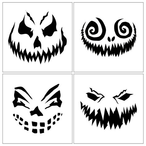 Spooky Pumpkin Stencils, Halloween Pumpkins Stencils, Horror Pumpkin Carving Stencils, Venom Pumpkin Carving Stencil, Stencil Pumpkin Carving, Jackolantern Stencil Printable, Skull Stencil Templates Free Printable Pumpkin Carving Patterns, Halloween Pumpkin Stencils Printables, Pumpkin Carving Templates Scary