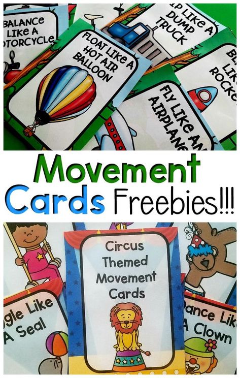 Brain break activities for the classroom, home, or therapies!  These are great for preschool activities.  They are fun for kindergarten brain breaks or fitness activities for kids.  You will love the different themes to add to your classroom management!