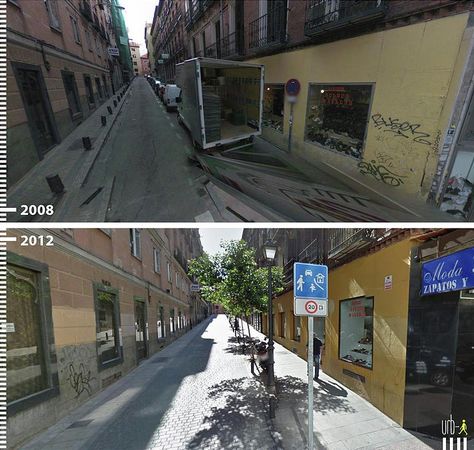 Gallery - Before & After: 30 Photos that Prove the Power of Designing with Pedestrians in Mind - 26 Urban Ideas, Streetscape Design, Urban Design Diagram, Urban Design Plan, Walks In London, Google Street View, Street Design, Urban Spaces, City Design