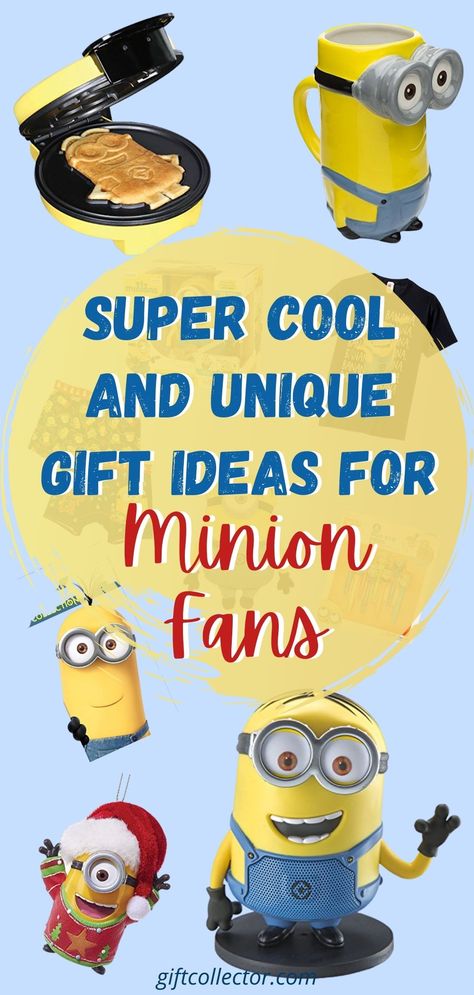 The most fun and super cool gift ideas for minion lovers! Check out these awesome gift ideas that are perfect for any kid or adult fan. Minion Gift Ideas, Minion Gifts, Minions Fans, Funny Boyfriend Gifts, 20th Birthday Gift, Cool Gift Ideas, Minion Birthday, Cute Birthday Gift, Funny Birthday Gifts