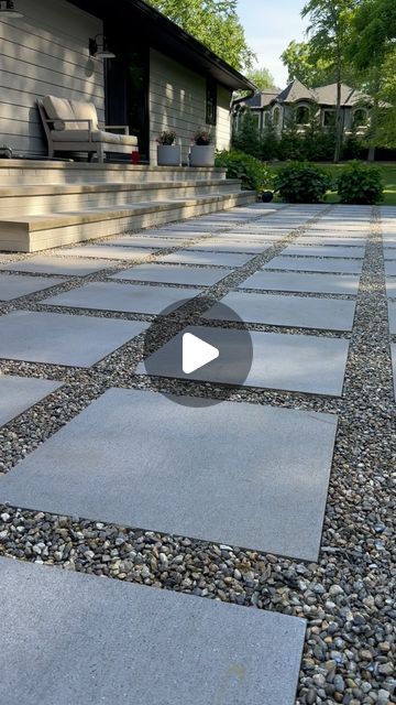 John Colaneri on Instagram: "You have watched me transform my outdoor space over the past couple of years. I love the porcelain pavers with pea gravel, but I was constantly sweeping them and making it look neat. I was nervous to have over a lot of people because I would be sweeping up at the end of the night.  I found @easihold and all my problems are solved. This product is incredible and the stones DO NOT move! Now I can have the look I want and no more cleaning up after everyone! 

#outdoorliving #patiodesign #patiopavers #outdoordesign #outdoordecor" Pavers With Pea Gravel, Porcelain Pavers, Backyard Walkway, Front Yard Landscaping Plans, Pea Gravel, Front House Landscaping, Vegetable Garden Design, Garden Pathway, Landscaping Design