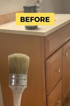 If you don't have the budget for a full bathroom remodeling project, check out this small bathroom makeover idea and paint your cabinet quickly for cheap. This bathroom idea on a budget is something you can easily do and have fun with colors. #diy #bathroom #paintcabinet | sponsored Bathroom Cabinet Colors, Small Bathroom Cabinets, Small Bathroom Paint, Painted Vanity Bathroom, Painting Bathroom Cabinets, Painted Bathroom, Vanity Makeover, Bathroom Vanity Makeover, Diy Bathroom Vanity