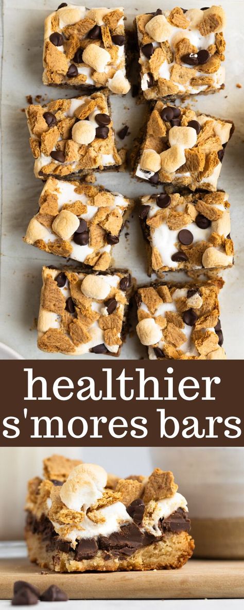 Healthy Smores Recipes, Healthy Smores, Smores Recipe, Erin Lives Whole, Smores Dessert, S Mores Bars, Smore Recipes, Summer Sweets, S'mores Bar