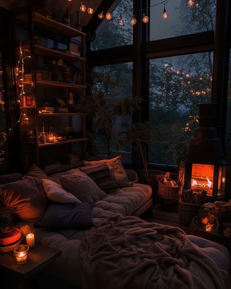 Winter Cozy Home Aesthetic, Cozy Nights Aesthetic, Warm Cozy Bedroom Ideas Romantic, Cozy Fireplace Aesthetic, Cozy Blanket Aesthetic, Friend House, Cosy Fireplace, Winter Fire, Cosy Living Room