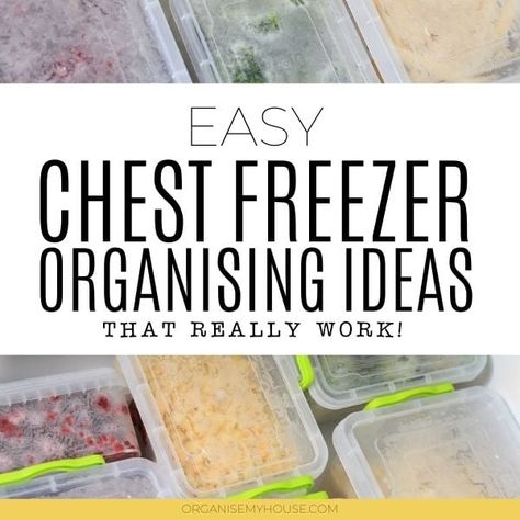 If you're wondering how to organise a chest freezer so that it's easy to use, then these organisation hacks are perfect for you! Here are some amazing (and easy) chest freezer organising ideas and tips to help you do just that. Get your frozen food sorted, and make life simple in the process. What Can I Freeze, Drawer Freezer Organization, Hidden Freezer Chest, Freezer Organization Ideas, Deep Freezer Organization, Drawer Freezer, Freezer Hacks, Chest Freezer Organization, Organising Tips