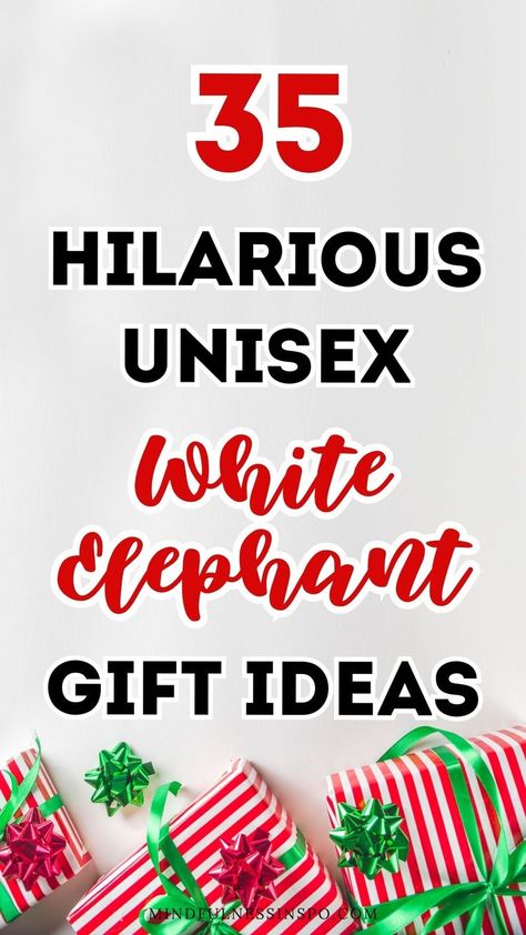 35 hilarious unisex white elephant gift ideas on mindfulnessinspo.com Gag Gifts Christmas Funny White Elephant, Unisex White Elephant Gift Ideas, White Elephant Gifts For Work, White Elephant Gift Exchange Ideas Funny, Work White Elephant, Funny White Elephant Gifts, White Elephant Christmas, White Elephant Gift Ideas, Gift Exchange Party