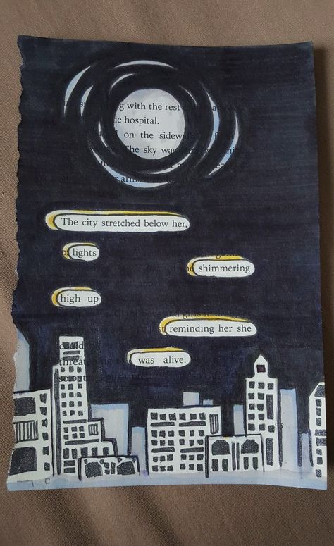 Blackout Poetry Art, Poema Visual, Blackout Poems, Found Poetry, Poetry Ideas, Book Page Art, Blackout Poetry, Poetry Art, Altered Books