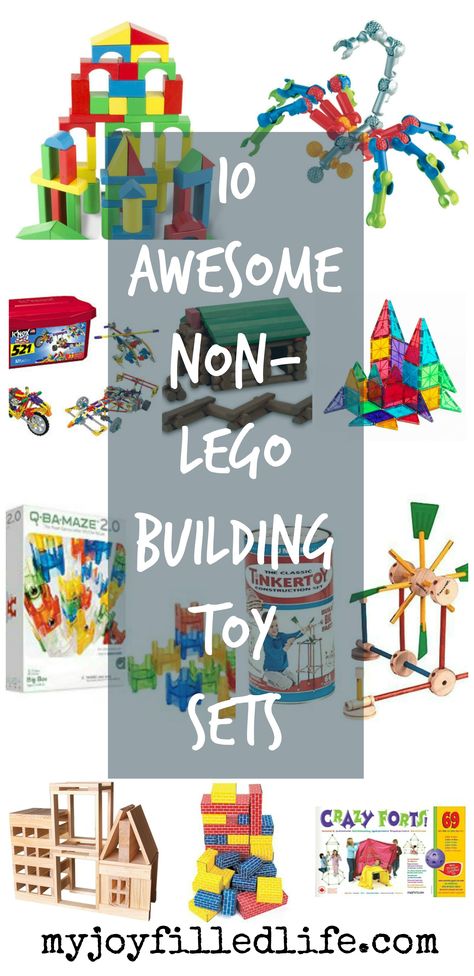 10 Awesome Non-Lego Building Toy Sets: educational gift ideas that will spark kids' creativity and other skills. Toy Gift Basket, Library Storytime, Building Games For Kids, Storytime Ideas, Building Toys For Kids, Best Baby Toys, Kids Toys For Boys, Mom Encouragement, Children Activities