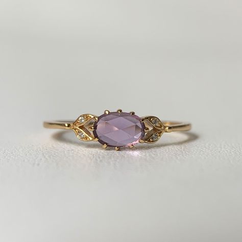 Amethyst Ring Gold, Promise Jewelry, February Birthstone Jewelry, Gold Amethyst Ring, Purple Rings, Opal Ring Gold, Purple Crystal, Men's Jewelry Rings, February Birthstone