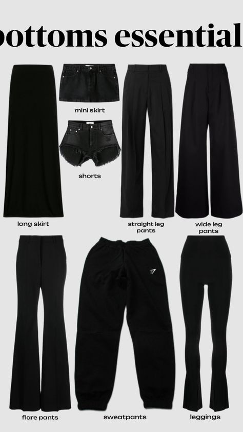 #bottoms #essentials #daayiim Clean Goth, Modest Summer Outfits, Clean Girl Aesthetic, Goth Aesthetic, Clean Girl, Capsule Wardrobe, Pretty Outfits, Summer Outfits, Girl Outfits