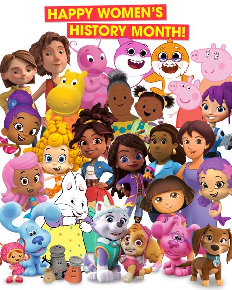 Happy #WomensHistoryMonth! We're celebrating our incredible Nick Jr. women and girls who continue to make history in their communities and… | Instagram Kids Potty, Yo Gabba Gabba, Nick Jr, Womens History Month, Cartoon Crossovers, Happy Women, Kids Shows, Women In History, Animation Series