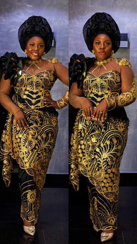 Black George traditional wedding style Traditional Marriage Blouses Nigeria, Igbo Bride George Styles, Igbo Attire, George Styles, Igbo Blouse, Nigerian Traditional Dresses, Nigerian Wedding Dresses Traditional, Nigerian Wedding Dress, Igbo Bride