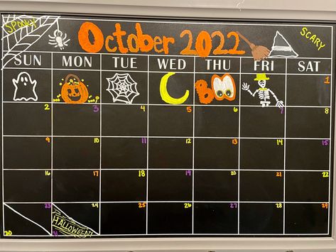 October Calendar 2023 Chalkboard, Halloween Chalkboard Calendar, August Calendar 2023 Chalkboard, October Calendar 2024 Chalkboard, October Chalkboard Calendar Ideas, October Calendar 2024 Halloween, October White Board Ideas Calendar, October Dry Erase Calendar Ideas, October Chalkboard Art Calendar