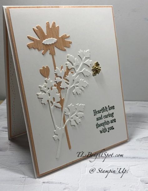 Stampin’ Up! Quiet Moments Part 2 – Terry Lynn Bright, Stampin' Up! Demonstrator Quiet Meadows Stampin Up Cards, Stampin Up Meadow Dies, Sympathy Cards Handmade, Sizzix Dies, Get Crazy, Idea For Birthday, Leaf Cards, Easel Cards, Fold Cards