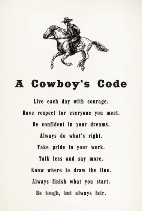 Cowboy Code, Rodeo Quotes, Cowboy Poetry, Western Quotes, Cowboy Quotes, Painted Background, Country Quotes, Western Aesthetic, Horse Quotes