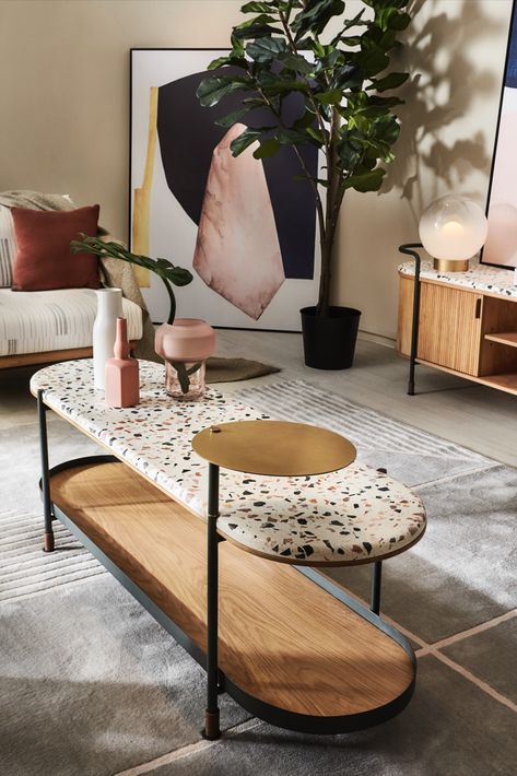 Gladom Ikea, Terrazzo Furniture, Centre Table Design, Coffee Table Inspiration, Center Table Living Room, Table Design Ideas, Interior Design Minimalist, تصميم داخلي فاخر, Interior Design Per La Casa