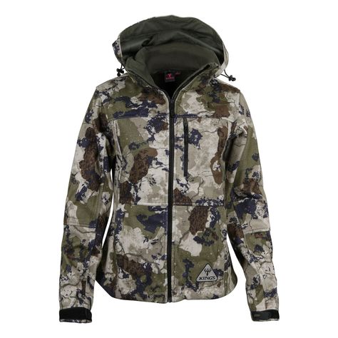 Murdoch's – King's Camo - Women's Wind Defender Pro Fleece Jacket Softshell Jacket, Camo Jacket, Women Hunters, Soft Shell Jacket, Detachable Hood, Women's Coats & Jackets, Outdoor Hiking, Fleece Jacket, Drawstring Waist