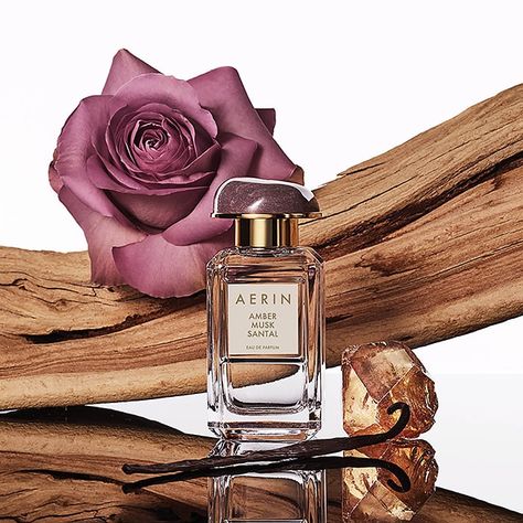 Amber Woody. Warm. Enveloping. Aerin Lauder, Beauty Advisor, Fall Evening, Amber Musk, By The Fireplace, Golden Amber, Golden Glow, Blooming Rose, Fragrance Collection