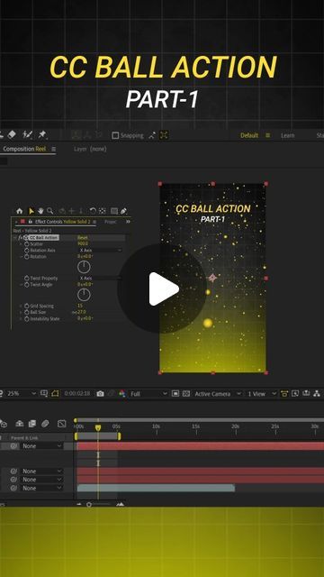 Sultan | VFX | Graphic & Motion Design | on Instagram: "AE 11/100 CC Ball Action Effect in After Effects  . . #AfterEffectsTutorial #CCBallActionEffects #ParticleAnimation #AbstractDesign #MotionGraphics #CreativeEffects #VisualEffects #aeanimation  #vfx #aftereffects" After Effects Motion Graphics Tutorials, Aftereffects Motion Graphics, Ae Tutorial, After Effects Motion Graphics, Graphic Motion, Adobe After Effects Tutorials, Vfx Tutorial, Motion Graphics Tutorial, After Effect Tutorial