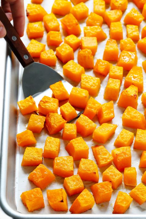 Butternut Squash Recipes Easy, Roasted Butternut Squash Cubes, Butternut Squash Recipe, Healthy Butternut Squash, Butternut Squash Cubes, Cut Butternut Squash, Brown Butter Sauce, Butternut Squash Salad, Squash Salad